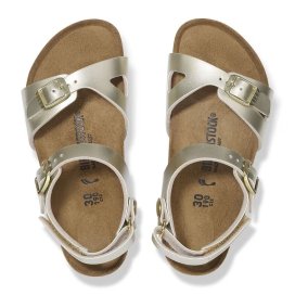 Birkenstock Sandalo Bambino Rio HL Kids electric metallic gold, Birko Flor