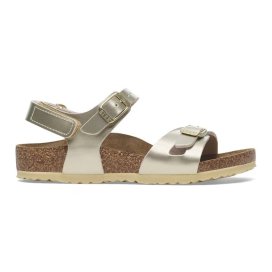 Birkenstock Sandalo Bambino Rio HL Kids electric metallic gold, Birko Flor