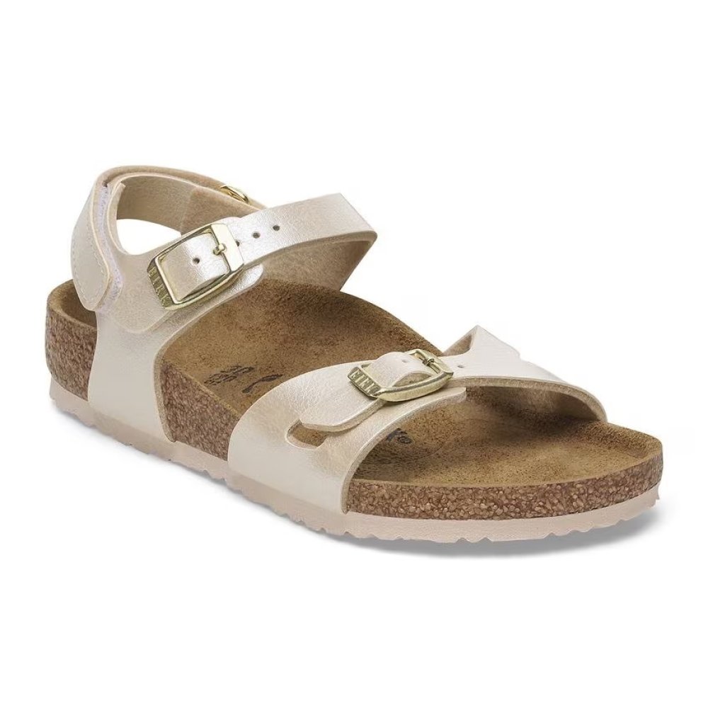 Birkenstock Sandalo Bambino Rio HL Kids graceful pearl white, Birko Flor