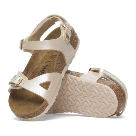 Birkenstock Sandalo Bambino Rio HL Kids graceful pearl white, Birko Flor
