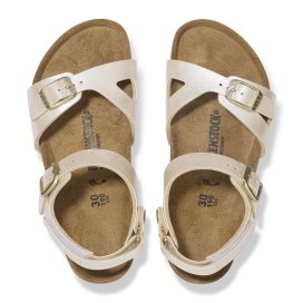 Birkenstock Sandalo Bambino Rio HL Kids graceful pearl white, Birko Flor