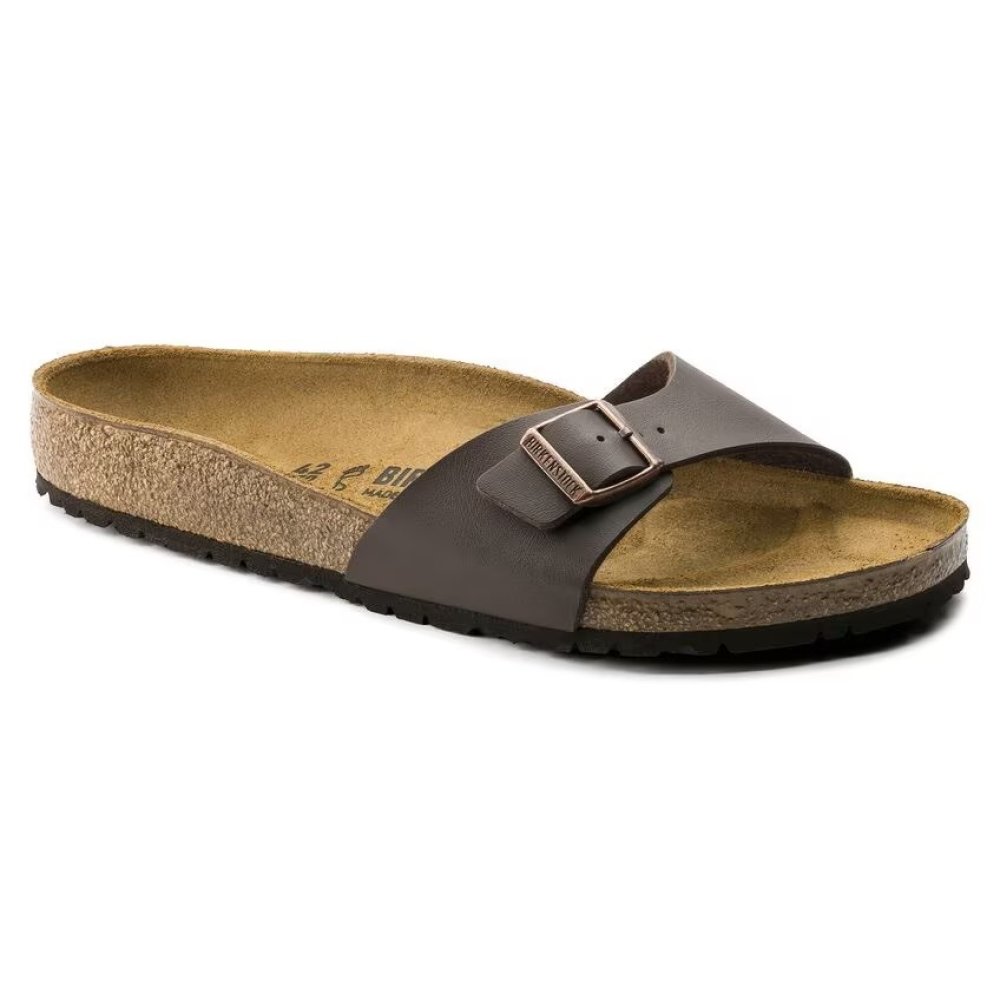 Birkenstock Sandalo Unisex Madrid dark brown, Birko Flor