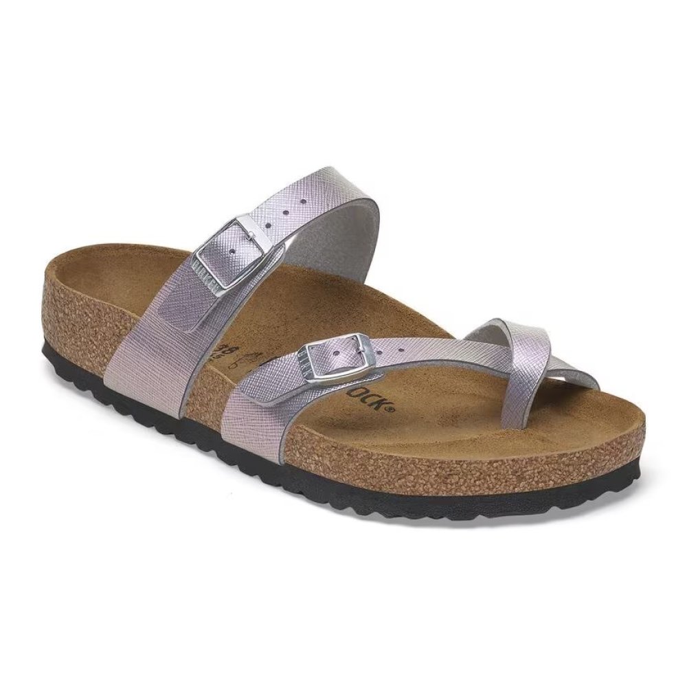 Birkenstock Infradito Donna Mayari saffiano irid viola, Birko Flor