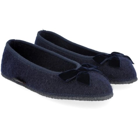 Haflinger Pantofola da donna Fiocco in lana Haflinger Pantofola da donna Fiocco in lana