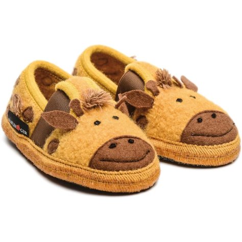 Haflinger Pantofola da bambino Giraffa in lana Haflinger Pantofola da bambino Giraffa in lana