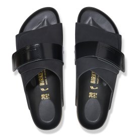 Birkenstock Sandalo Kyoto black, Nubuck Leather/High Shine Leather