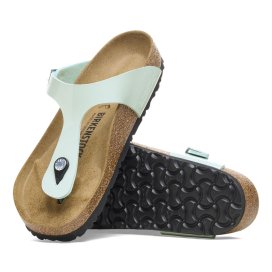 Birkenstock Sandalo A Infradito Gizeh patent surf green, Birko Flor Patent