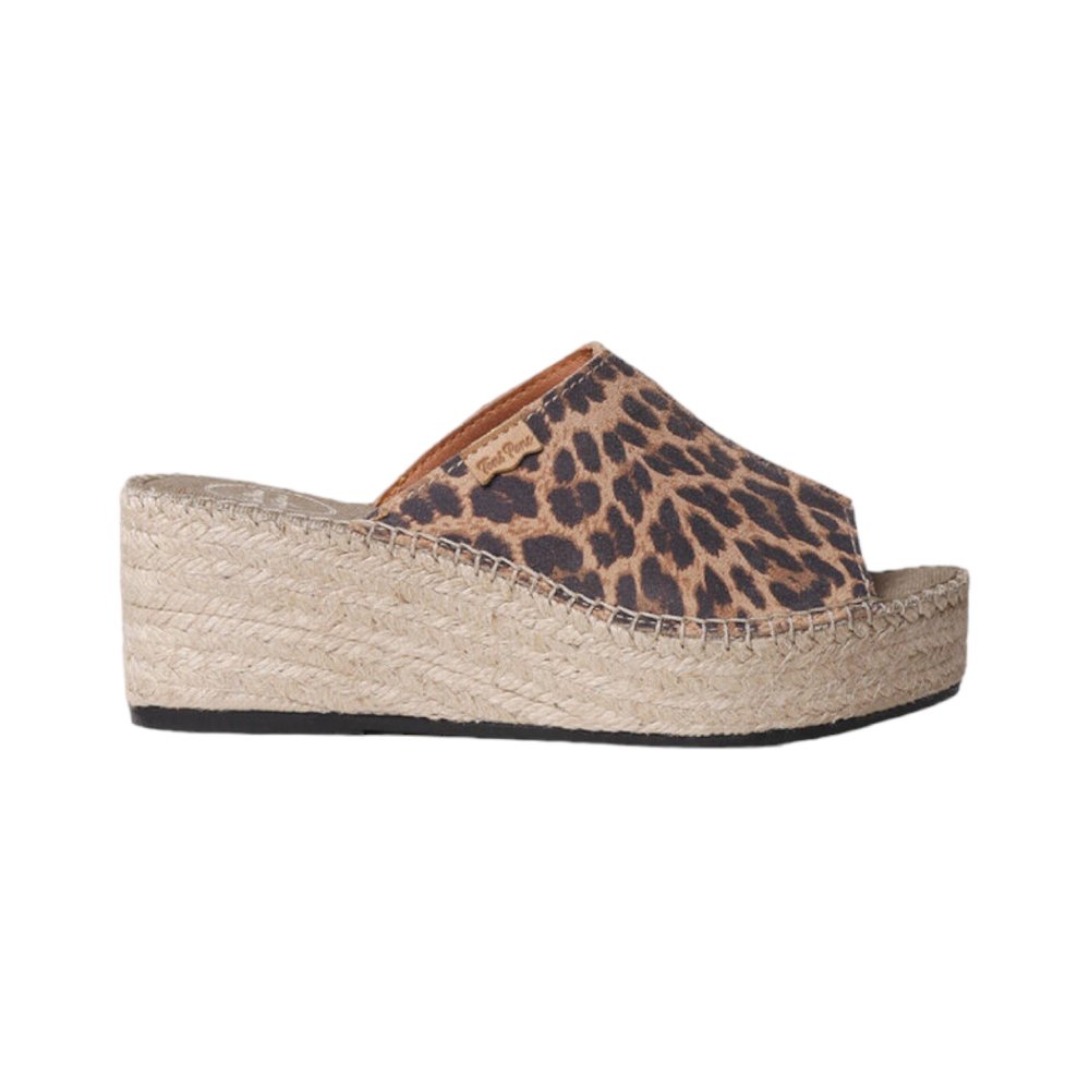 Toni Pons Espadrillas in pelle scamosciata con stampa animalier - IVORI