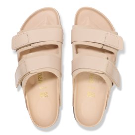 Birkenstock Sandalo Donna Uji new beige, Nubuck Leather/High Shine Leather