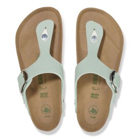 Birkenstock Sandalo Donna Gizeh Big Buckle surf green veg, Rough Canvas