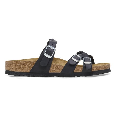 Birkenstock Sandalo Donna Franca Oiled Leather Black