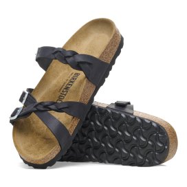 Birkenstock Sandalo Donna Franca Oiled Leather Black