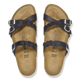 Birkenstock Sandalo Donna Franca Oiled Leather Black