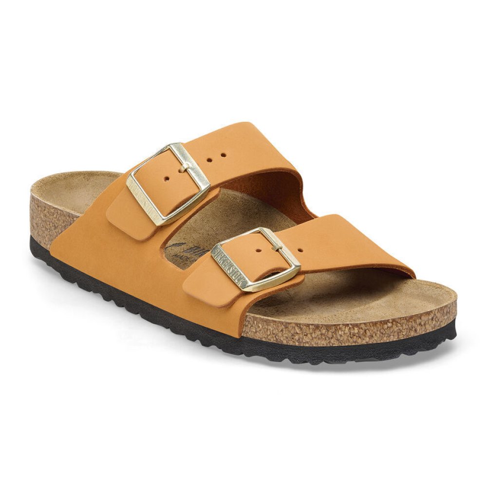 Birkenstock Sandalo Donna Arizona Burnt orange, Nabuck Leather