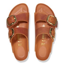 Birkenstock Sandalo Arizona Big Buckle burnt orange, Oiled Leather