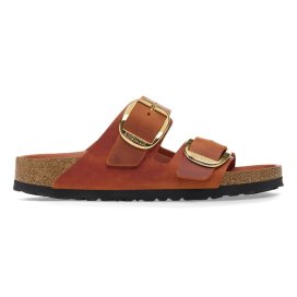 Birkenstock Sandalo Arizona Big Buckle burnt orange, Oiled Leather