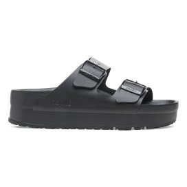 Birkenstock Sandalo Donna Arizona Platf Exquisite black, Natural Leather