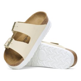 Birkenstock Sandalo Donna Arizona Platform ecru, Nubuck Leather