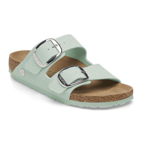 Birkenstock Sandalo Donna Arizona Big Buckle surf green veg, Rough Canvas