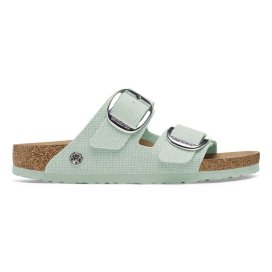 Birkenstock Sandalo Donna Arizona Big Buckle surf green veg, Rough Canvas