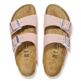 Birkenstock Sandalo Donna Arizona Platform soft pink, Nubuck Leather