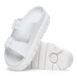 Birkenstock Sandalo Donna Arizona Chunky Exquisite white, Natural Leather