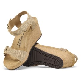 Birkenstock Sandalo Donna Soley Ring-Buckle sandcastle, Nubuck Leather