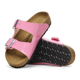 Birkenstock Sandalo Bambino Arizona Kids patent candy pink, Birko Flor Patent