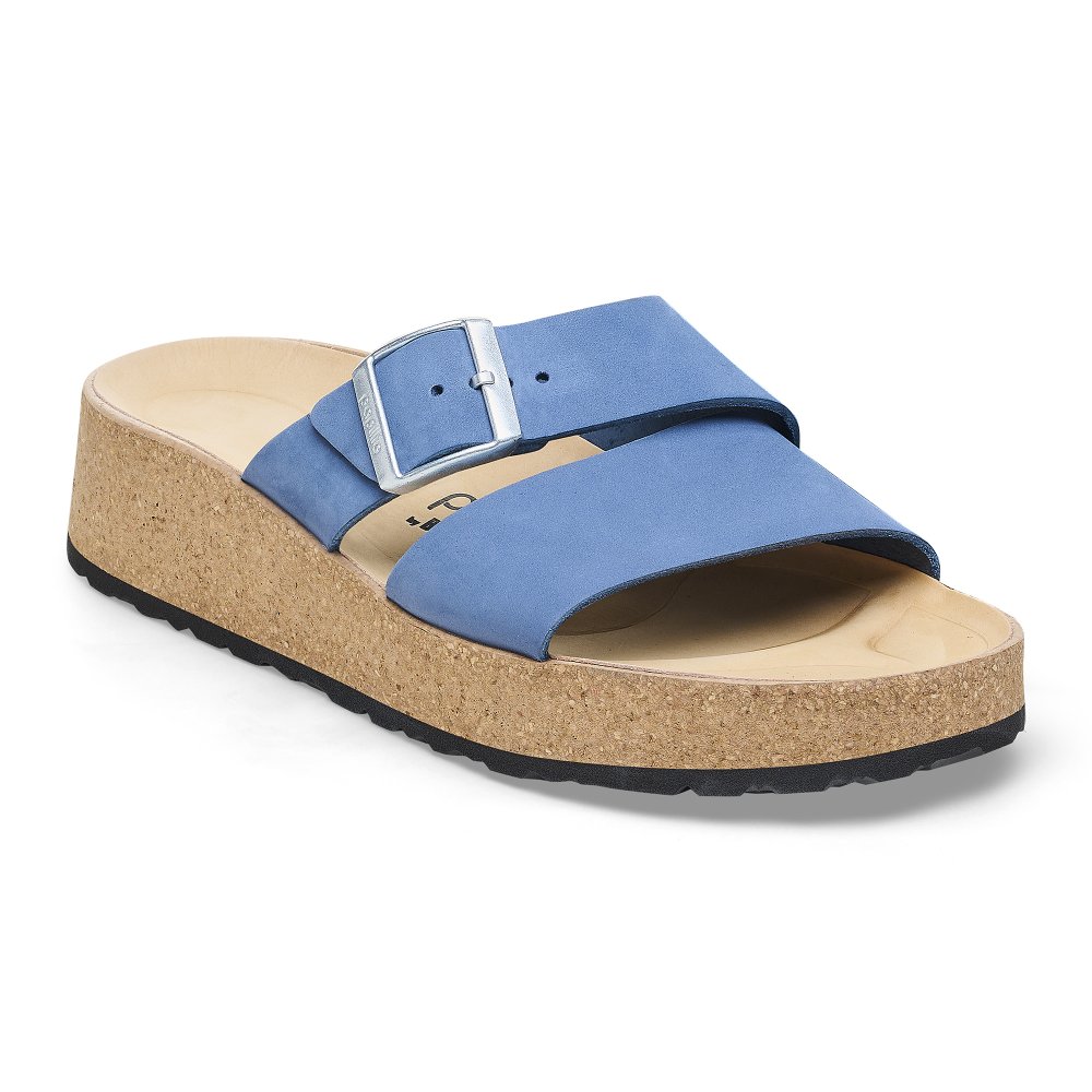 Birkenstock Sandalo Donna Almina elemental blue, Nubuck Leather