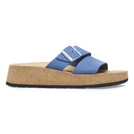 Birkenstock Sandalo Donna Almina elemental blue, Nubuck Leather