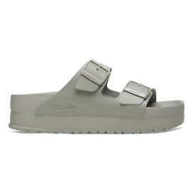 Birkenstock Sandalo Donna Arizona Platf Exquisite mineral gray, Natural Leather