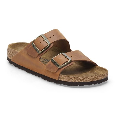 Birkenstock Sandalo Unisex Arizona cognac, Oiled Leather