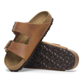 Birkenstock Sandalo Unisex Arizona cognac, Oiled Leather