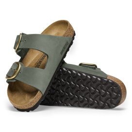 Birkenstock Sandalo Donna Arizona Big Buckle thyme, Nubuck Leather