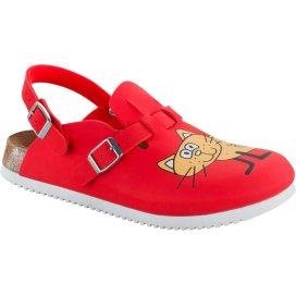 Birkenstock Clog Donna Kay SL cat red, Birko Flor