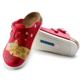 Birkenstock Clog Donna Kay SL cat red, Birko Flor