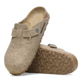 Birkenstock Clog Boston sandcastle, Wool Felt