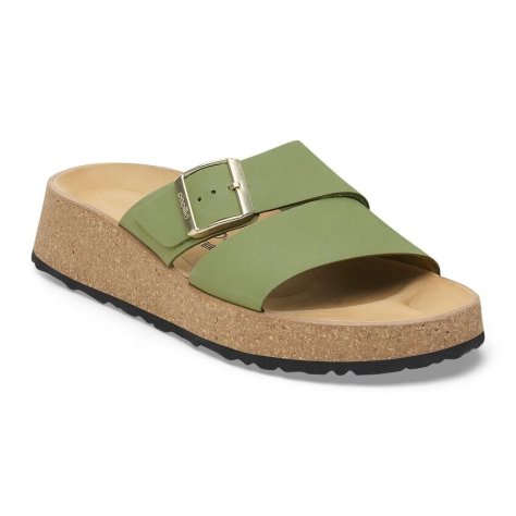 Birkenstock Sandalo Donna Almina green tea, Nubuck Leather