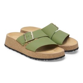 Birkenstock Sandalo Donna Almina green tea, Nubuck Leather