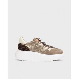 Wonders Sneaker in pelle e tessuto