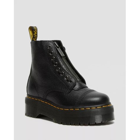 Dr. Martens Stivali platform Sinclair in nappa lavorata Nera