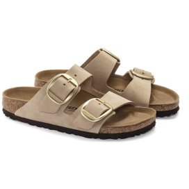 Birkenstock Sandalo Donna Arizona Big Buckle Nabuck Sandcastle