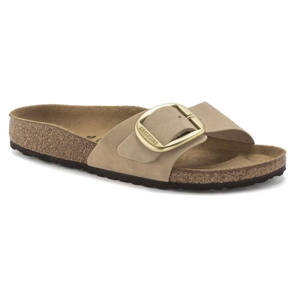 Birkenstock Sandalo Donna Madrid Big Buckle Nabuck Sandcastle