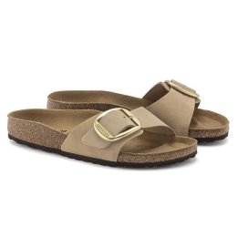 Birkenstock Sandalo Donna Madrid Big Buckle Nabuck Sandcastle