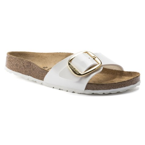 Sandalo Birkenstok Madrid Big Buckle Patent White Sandalo Birkenstok Madrid Big Buckle Patent White