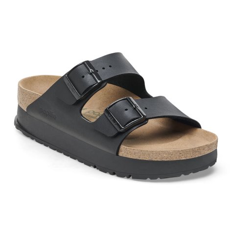 Birkenstock Sandalo Donna Arizona Platform Black, Birko Flor Birkenstock Sandalo Donna Arizona Platform Black, Birko Flor