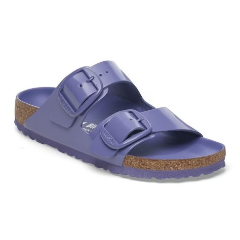 Birkenstock Sandalo Donna Arizona Big Buckle shine purple dusk, Natural Leather Birkenstock Sandalo Donna Arizona Big Buckle shine purple dusk, Natural Leather