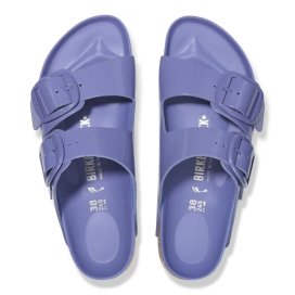 Birkenstock Sandalo Donna Arizona Big Buckle shine purple dusk, Natural Leather