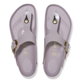 Birkenstock Infradito Donna Gizeh Big Buckle Ham shine faded purple, Natural