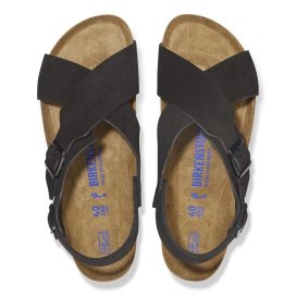 Birkenstock Sandalo Donna Tulum SFB black, Suede Leather